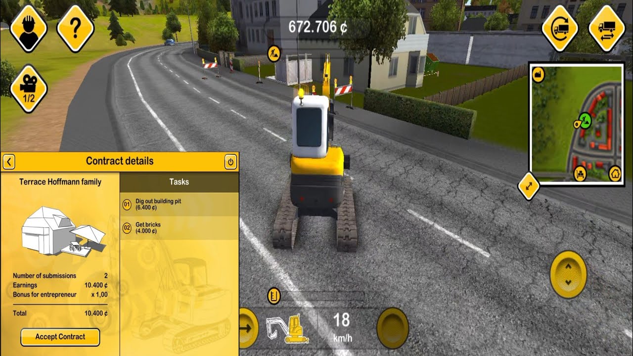 Construction Simulator 2014 - Gameplay - Missions - Tenders - Terrace Hoffmann family