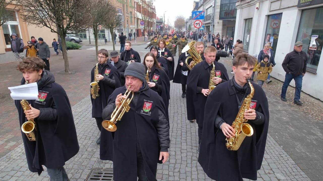 Orkiestra IV LO - Przemarsz - Narodowe Święto Niepodległości - 2025 - Biała Podlaska