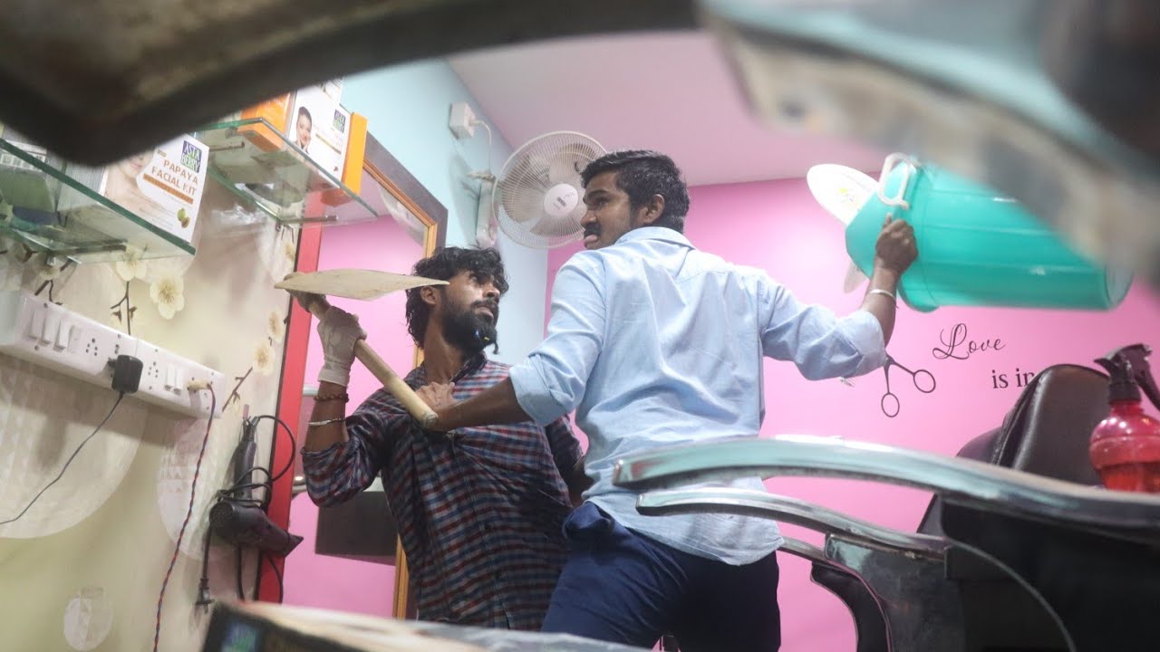 Saloon prank Tamil | Hair cutting prank in india | orange mittai | prank Tamil
