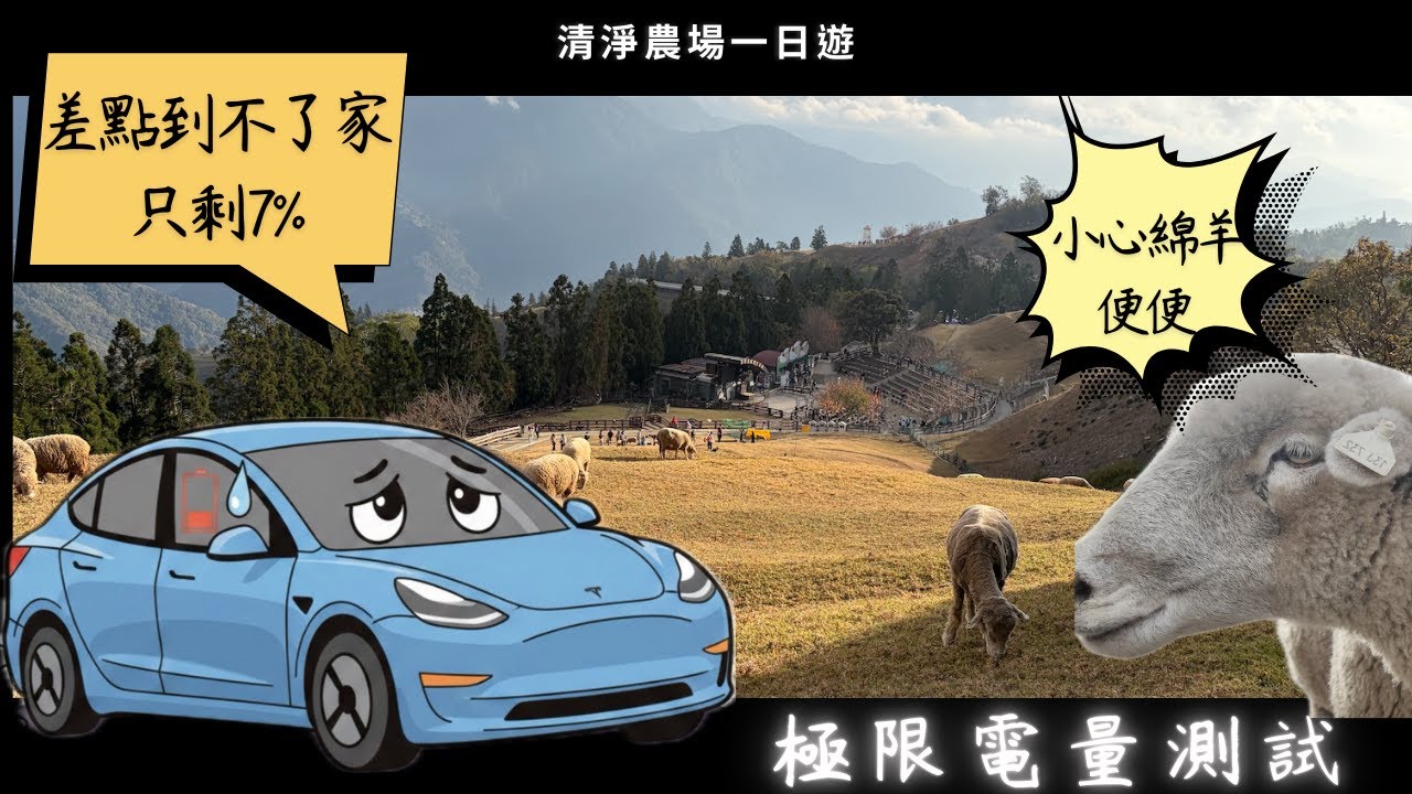【極限電量使用，差點回不了家】 直衝南投清境農場一日行，返家直接一路殺回高雄～ 見證電量10% 以內的焦慮