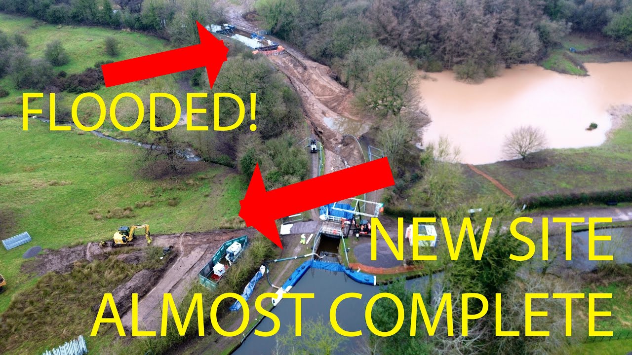 Whitchurch Canal Breach Update, New Site Sees Big Progress + Flooded Dam, With Commentary (4thFeb)