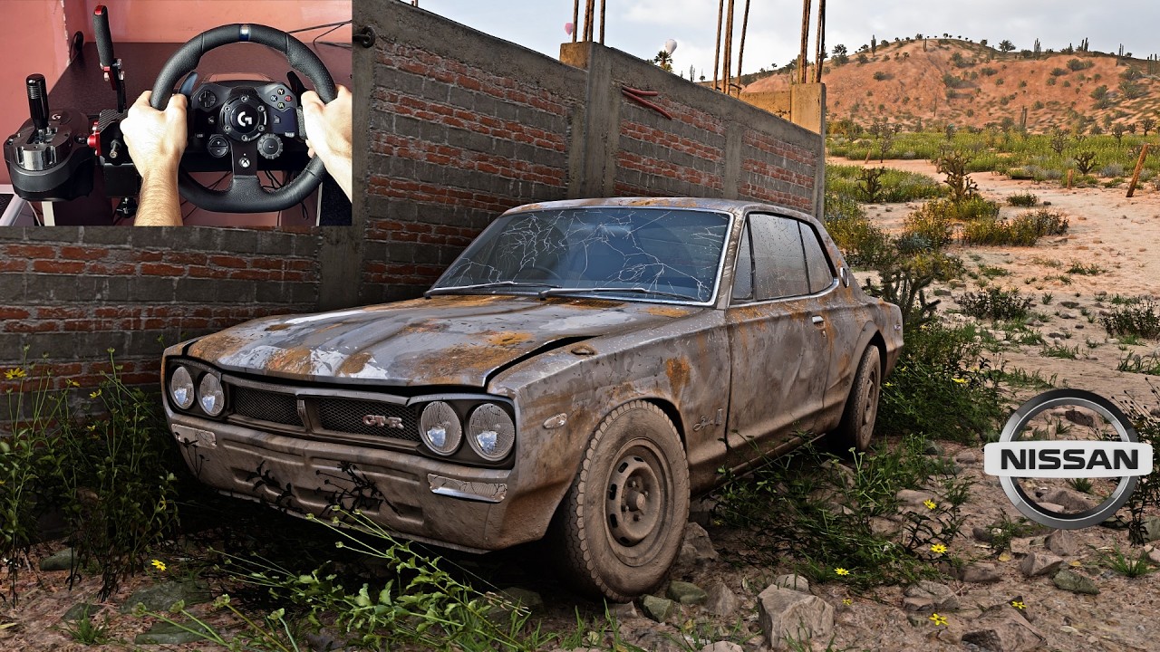 Rebuilding Nissan Skyline 2000GT-R 1971 | Forza Horizon 5 Steering Wheel Gameplay