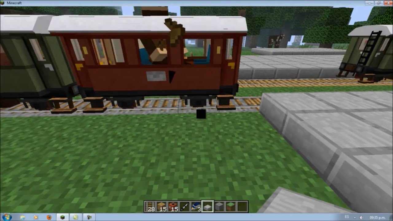 Pasajeros en Tren de Minecraft