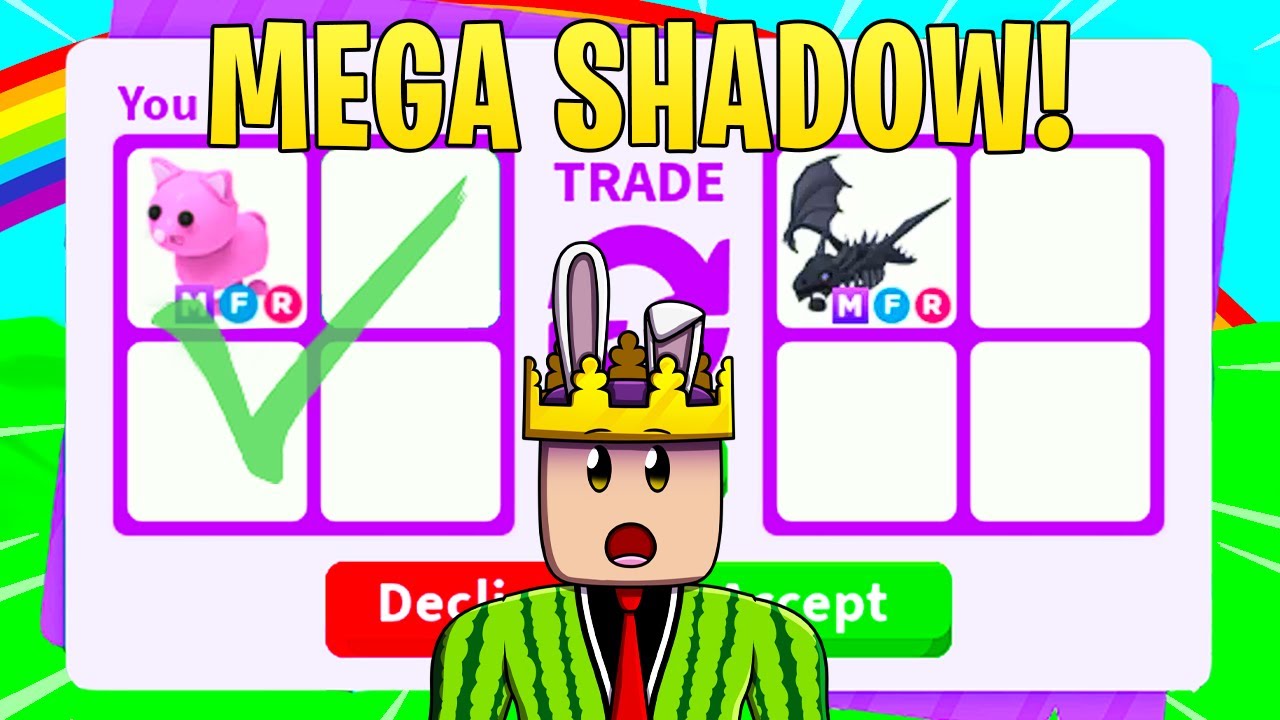 I traded my MEGA NEON PINK CAT for this.....(Mega shadow dragon adopt me trade)
