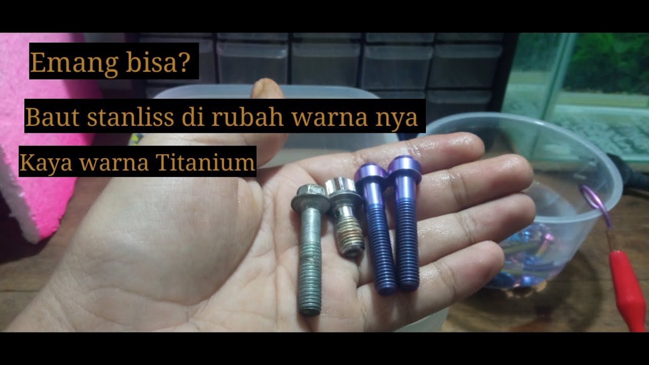 apakah bisa baut stanliss di rubah warna nya seperti baut titanium????