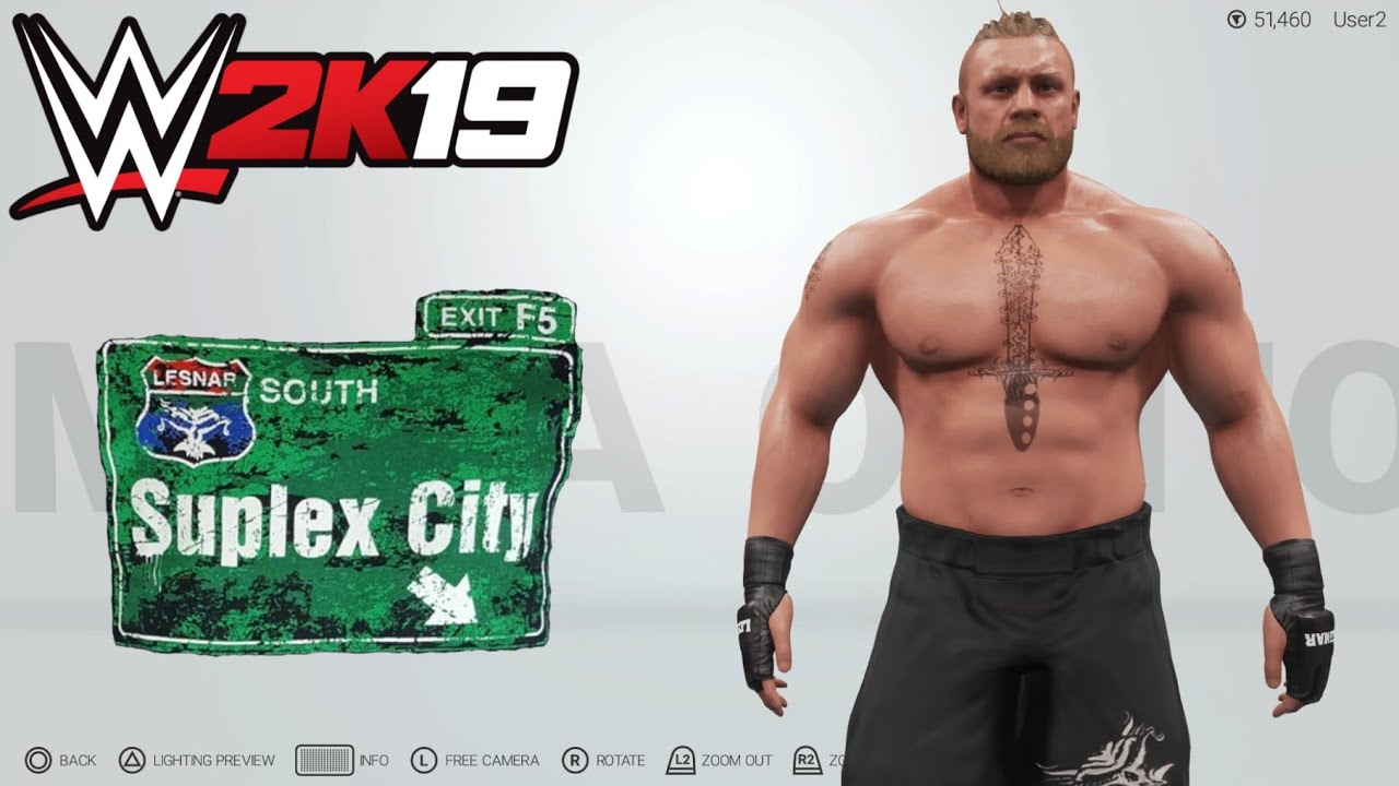 WWE 2K19 ps4/xbox one Brock Lesnar caw