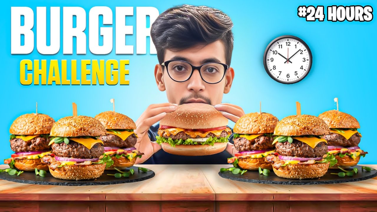 3 minute Burger Challenge 🍔 Winner gets reward💸|@Naeem_Mini_World