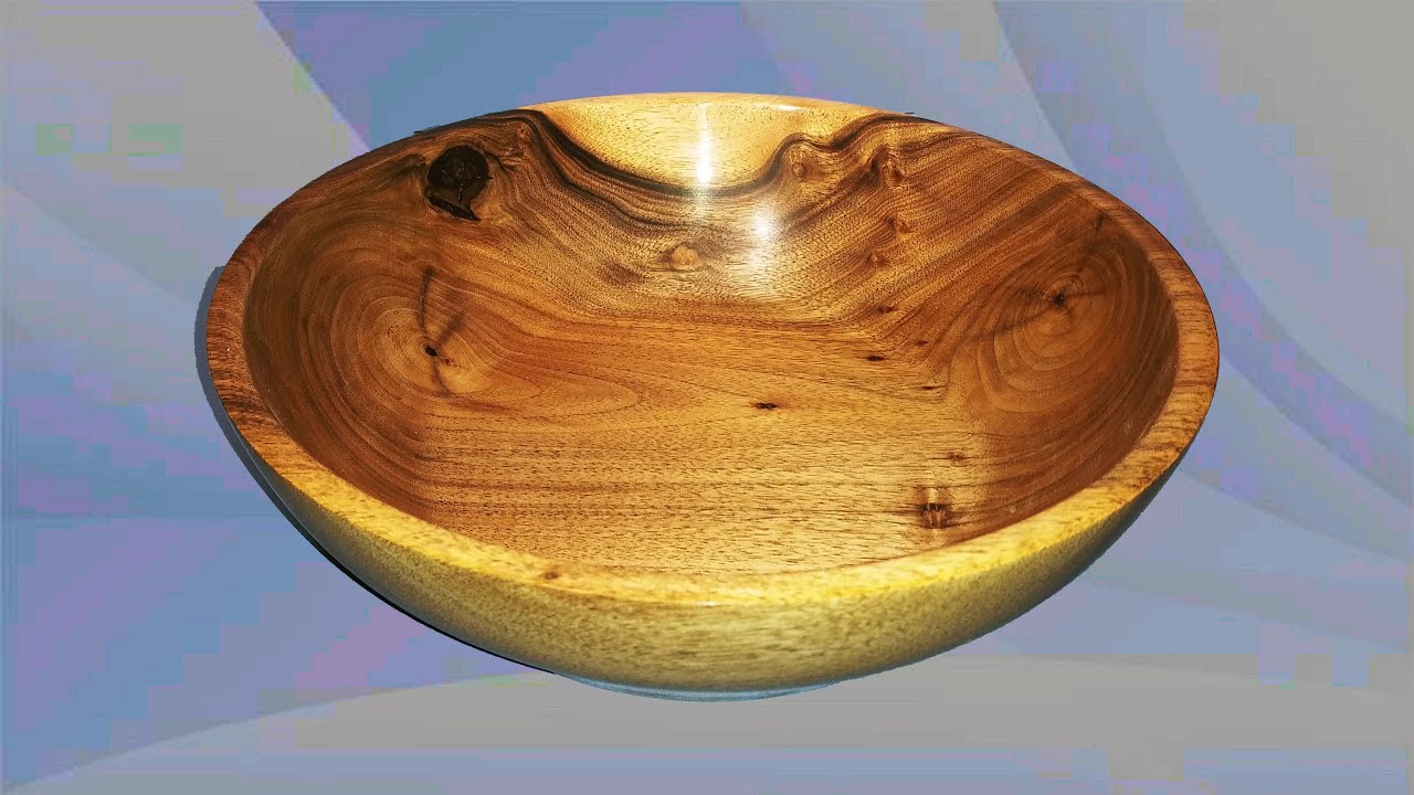 Wood Turning Big Walnut Slab That Tried To Run Away