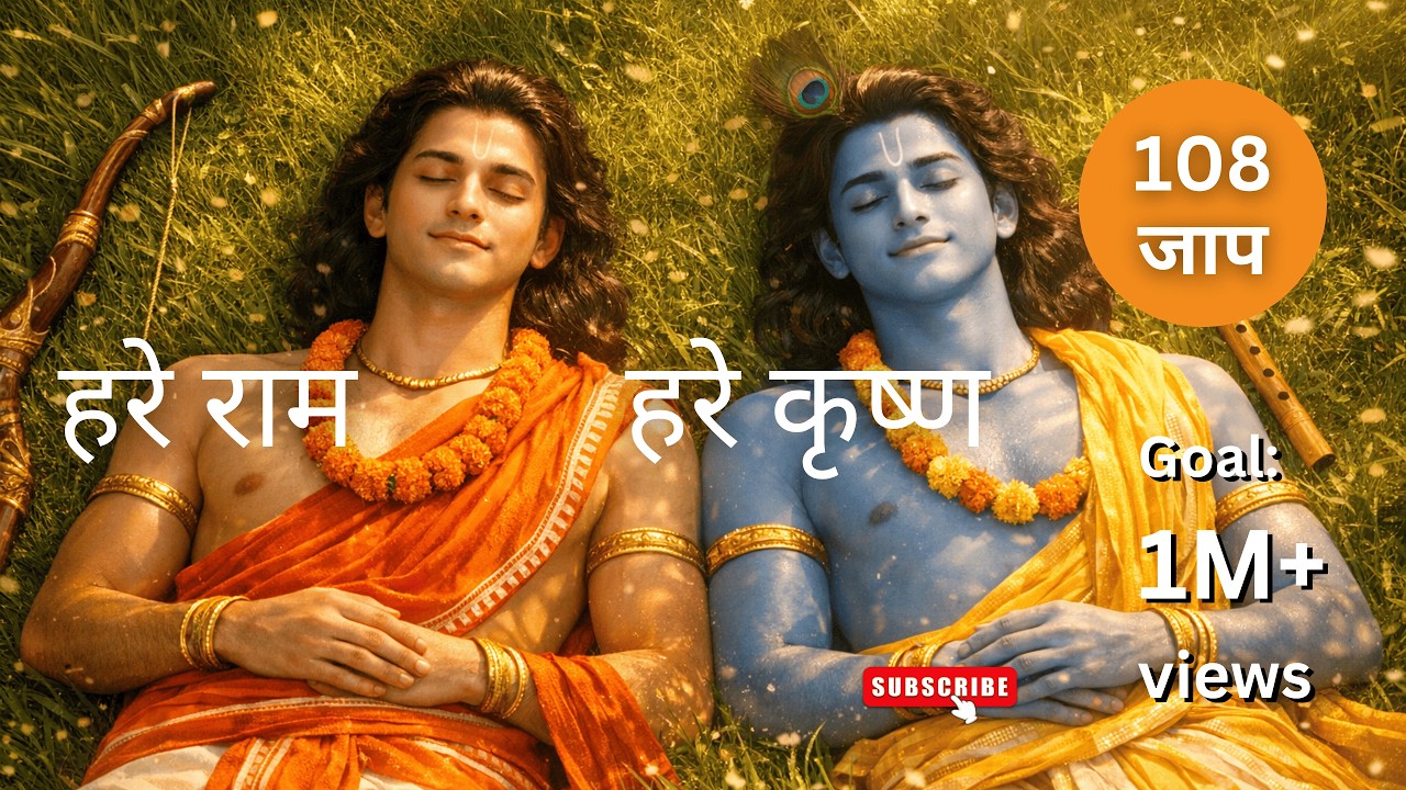 Hare Krishna Hare Raam | हरे कृष्ण हरे राम | 108 JAAP | Raam-Krishna Mantra | Peaceful Jaap.
