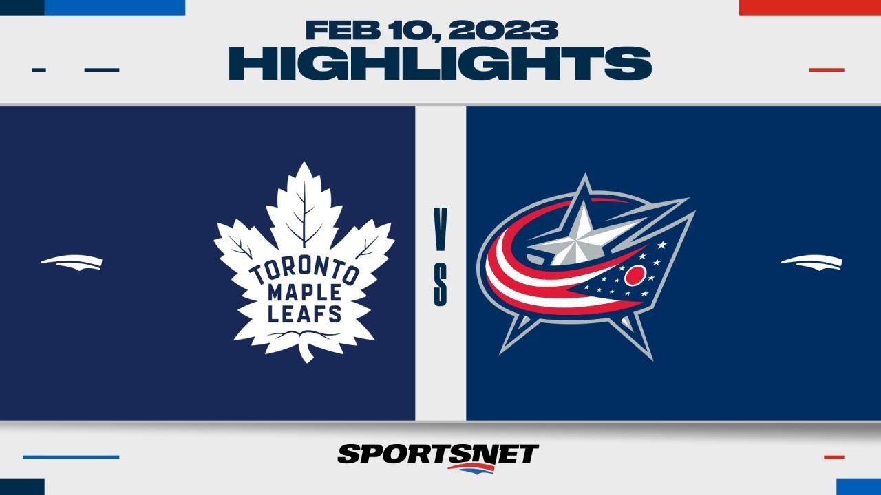NHL Highlights | Maple Leafs vs. Blue Jackets - February 10, 2023
