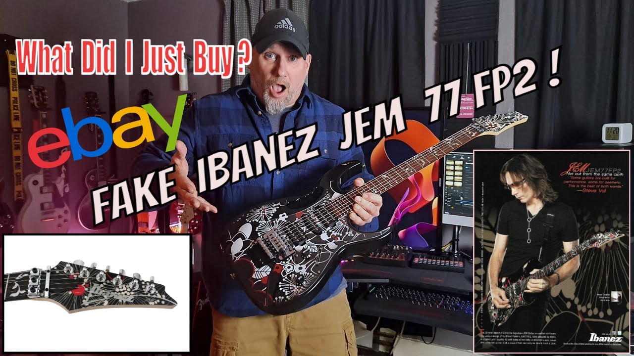 Поддельный Ibanez Jem 77 FP2 с Ebay — распаковка поддельной гитары