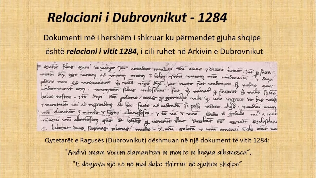 Gjuha shqipe nga Relacioni i Dubrovnikut deri më sot: Historik i shkurtër