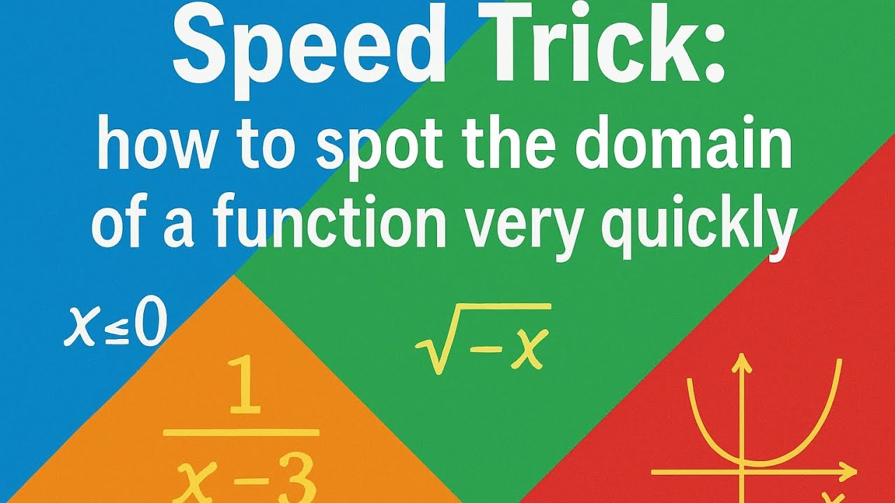 Speed Trick: how to spot the domain of a function very quickly.