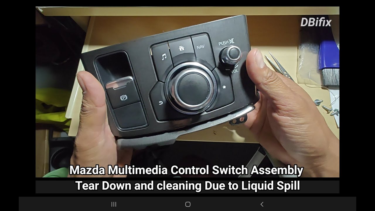 Mazda multimedia control switch: Teardown and Assembly