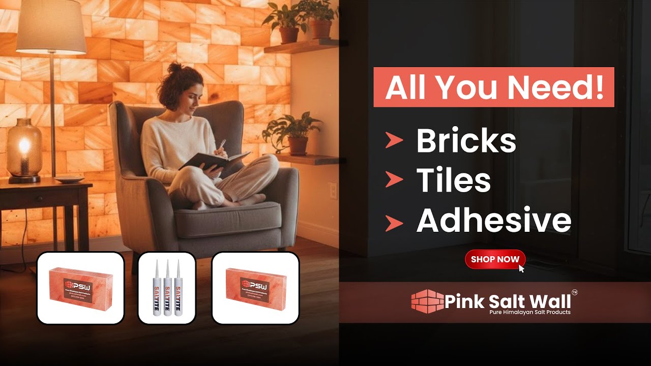 Build Your Dream Himalayan Pink Salt Wall Today &mdash; Using Real Salt Bricks, Tiles & Adhesive!