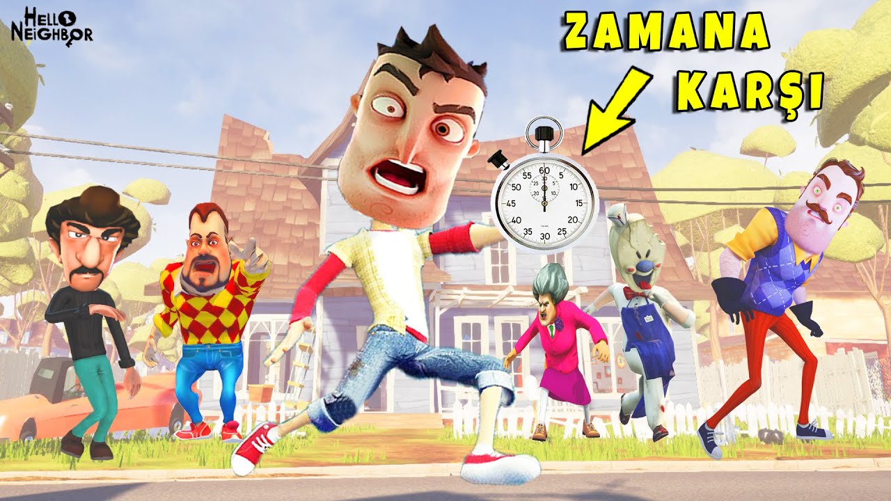 EN HIZLI KÖTÜ ADAM KAPIŞMASI 😱 Dark Riddle - Scary Teacher - Ice Scream