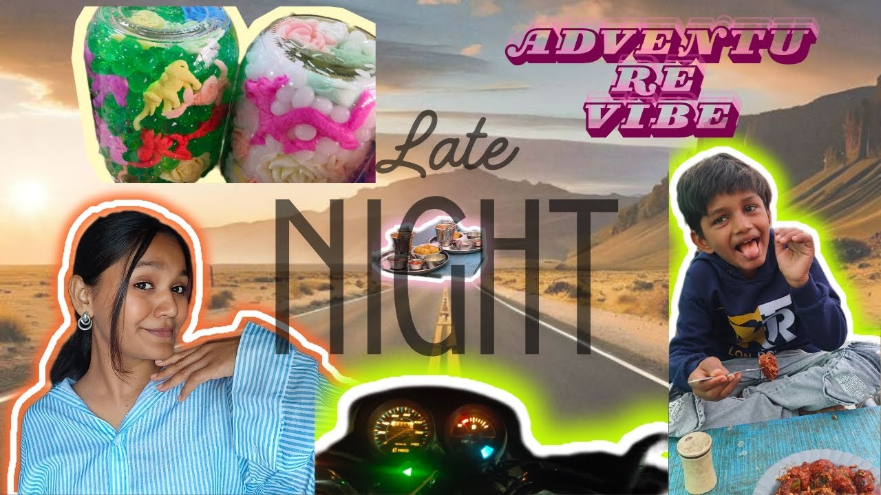 || Night Bike Ride in Heavy Winter ❄️ | Family Trip, Street Food & lots of Fun 🏍️🌙 || Krupa Ravel ||