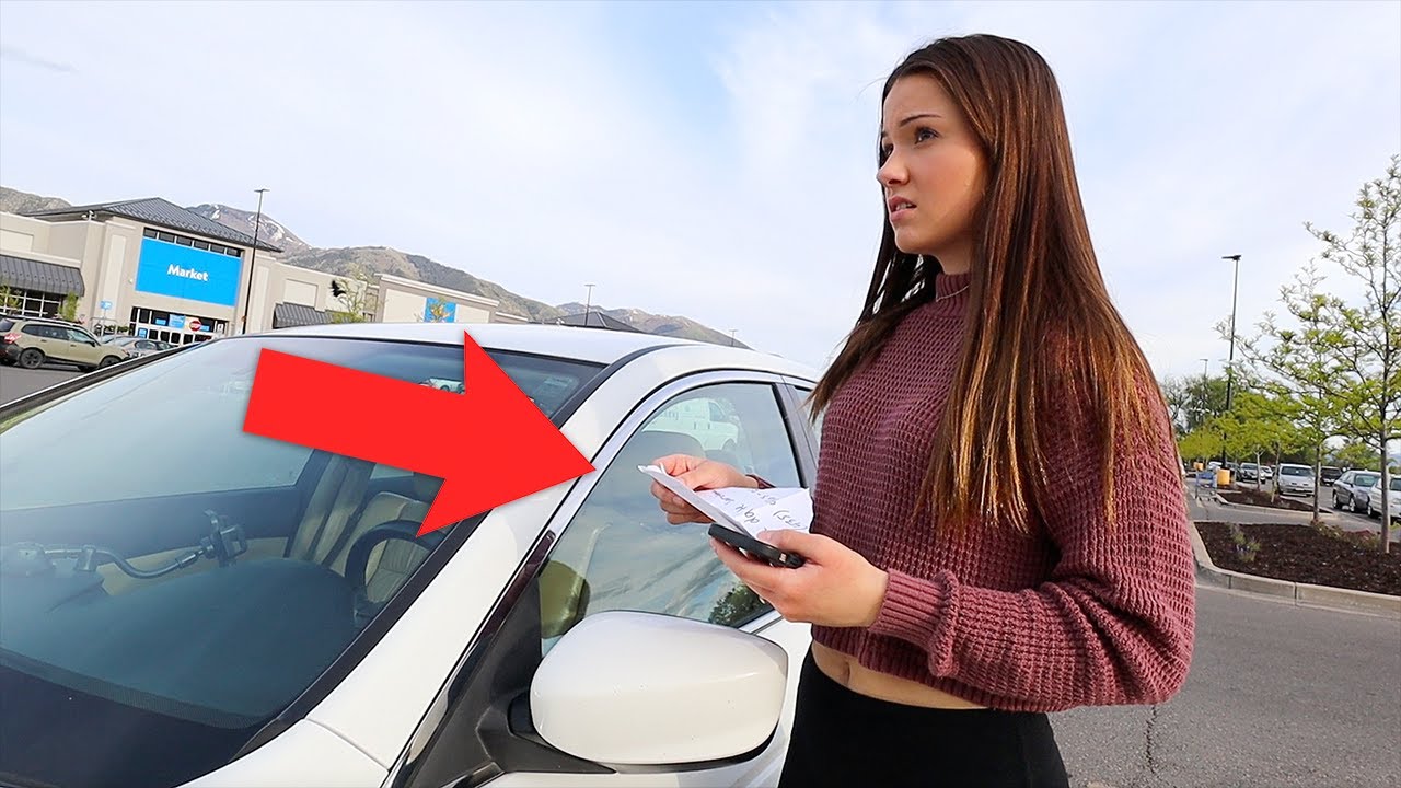 LEAVING A CREEPY NOTE ON MY WIFE'S CAR!