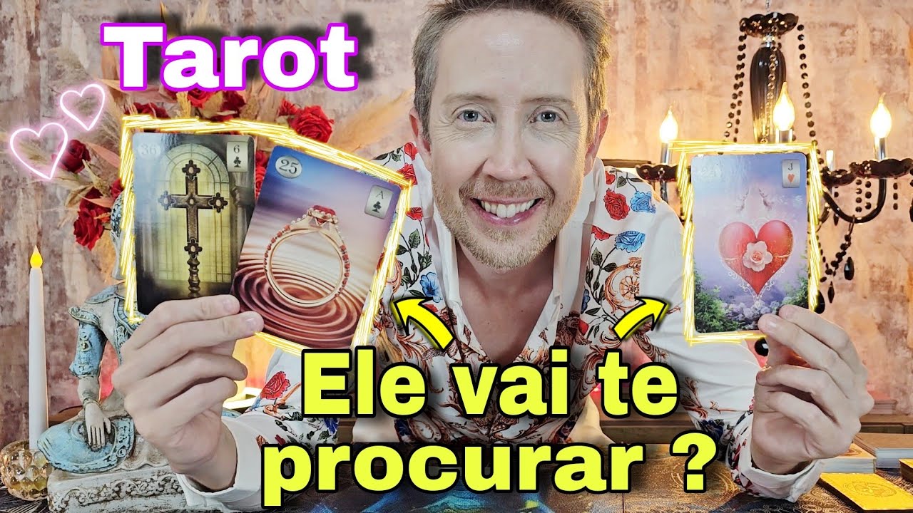 Ele vai te procurar ou esperar você procurar ? Como ele vai agir ? Como ele está em relação mim taro