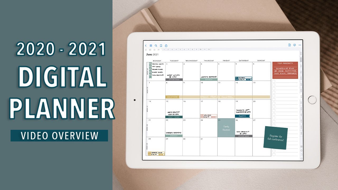 The Ultimate Digital Planner | NEW Mid-Year Versions for 2020 to 2021!