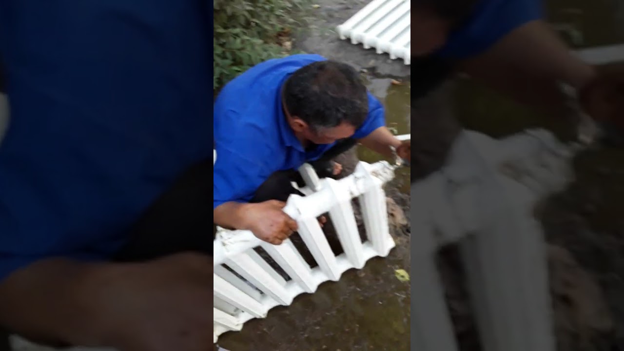 Как промыть водой чугунных  батарей