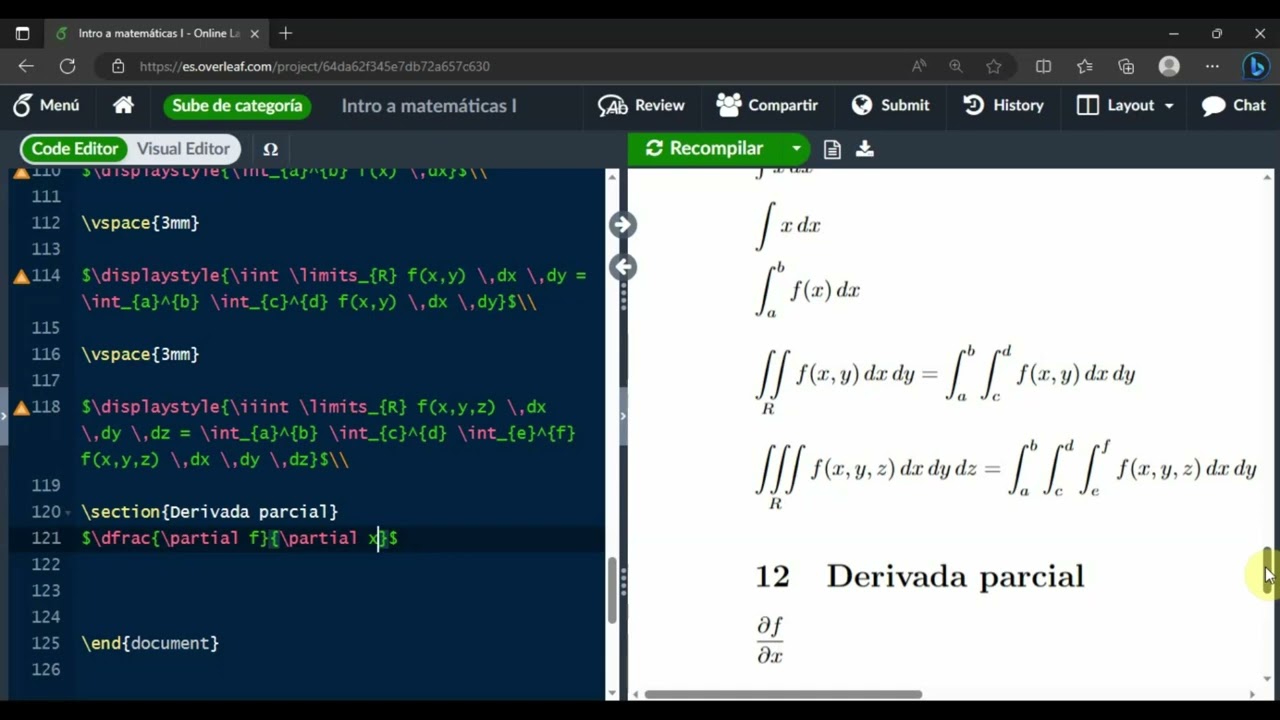 ECUACIONES MATEMÁTICAS con LATEX en OVERLEAF | parte 3