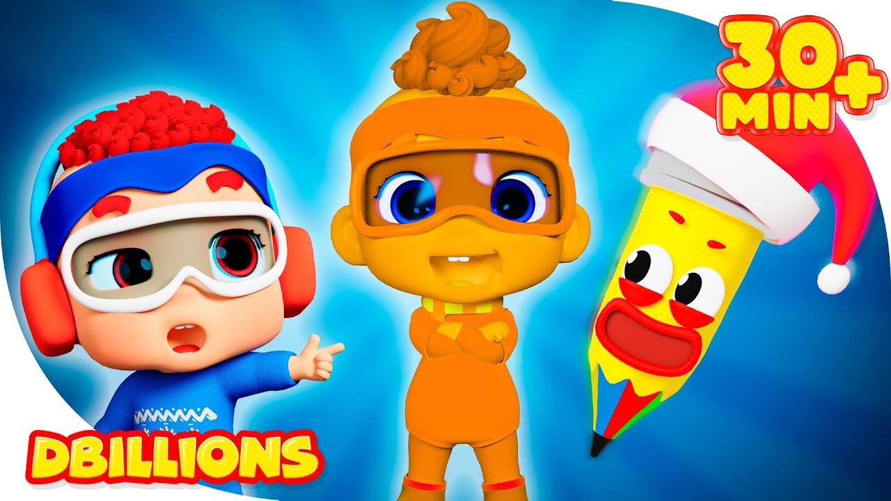 Magic Pencil Christmas! Hide and Seek with Baby DB | Mega Compilation | D Billions Kids Songs