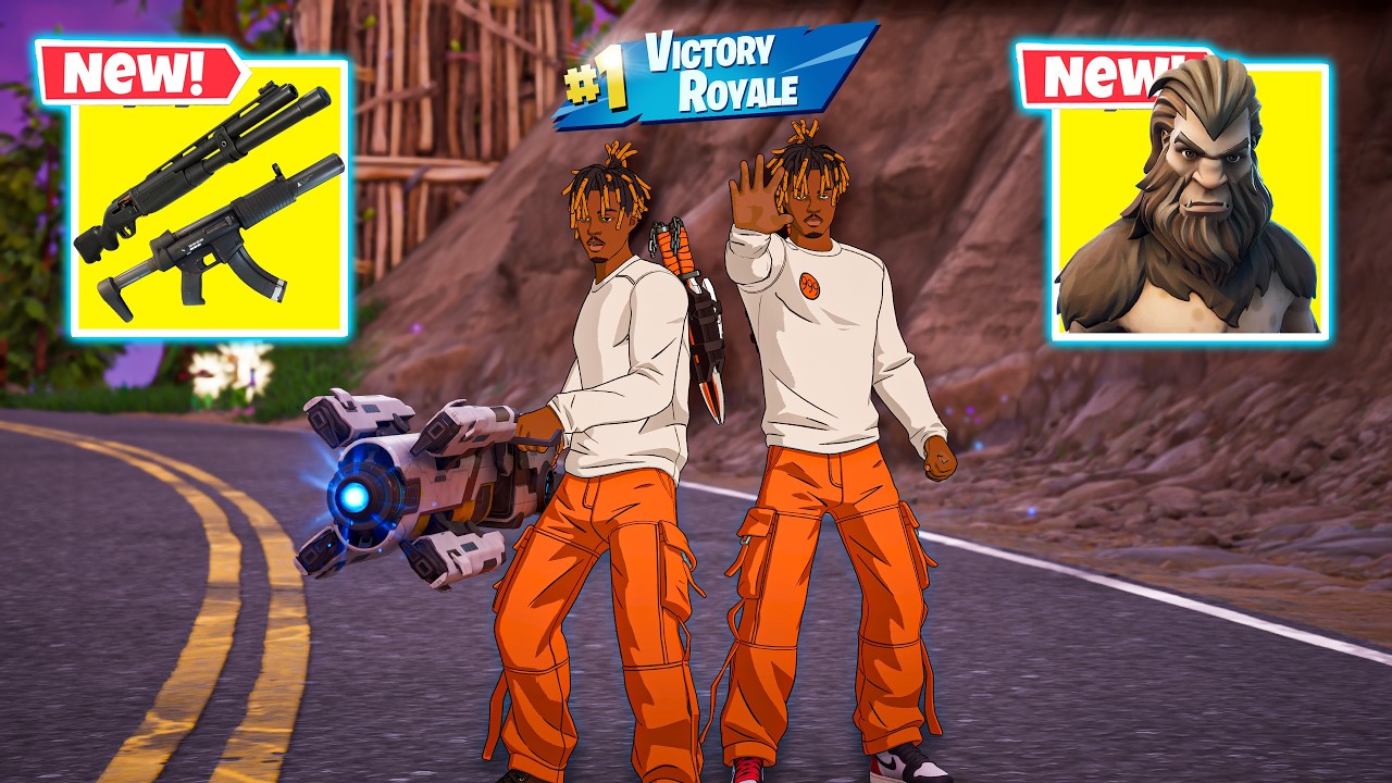 JUICE WRLD DUO vs *NEW* BIGFOOT BOSS & NEW! MYTHIC'S CHALLENGE ( NEW! Fortnite Chapter 7 Season 1 )