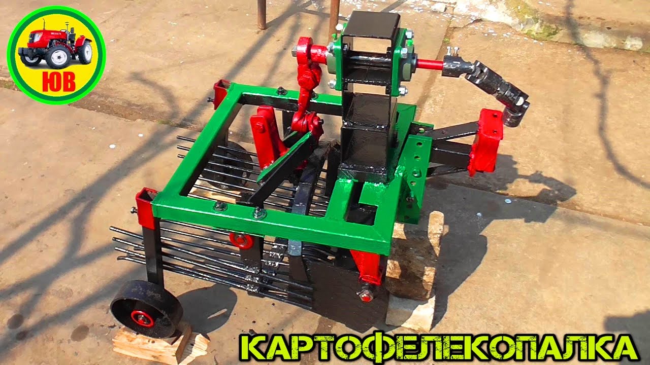 Картофелекопалка с карданом к воздушному мотоблоку!