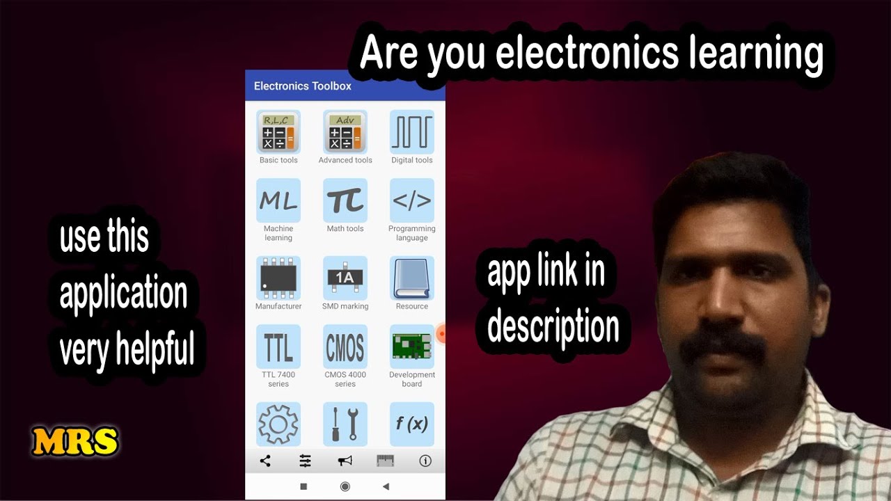 helpful app for electronics learning #MRS Electronics #053