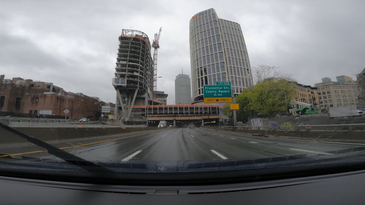[RoadTrip] Natick, MA - Medford, MA on a Rainy Day | I-90 | BigDig