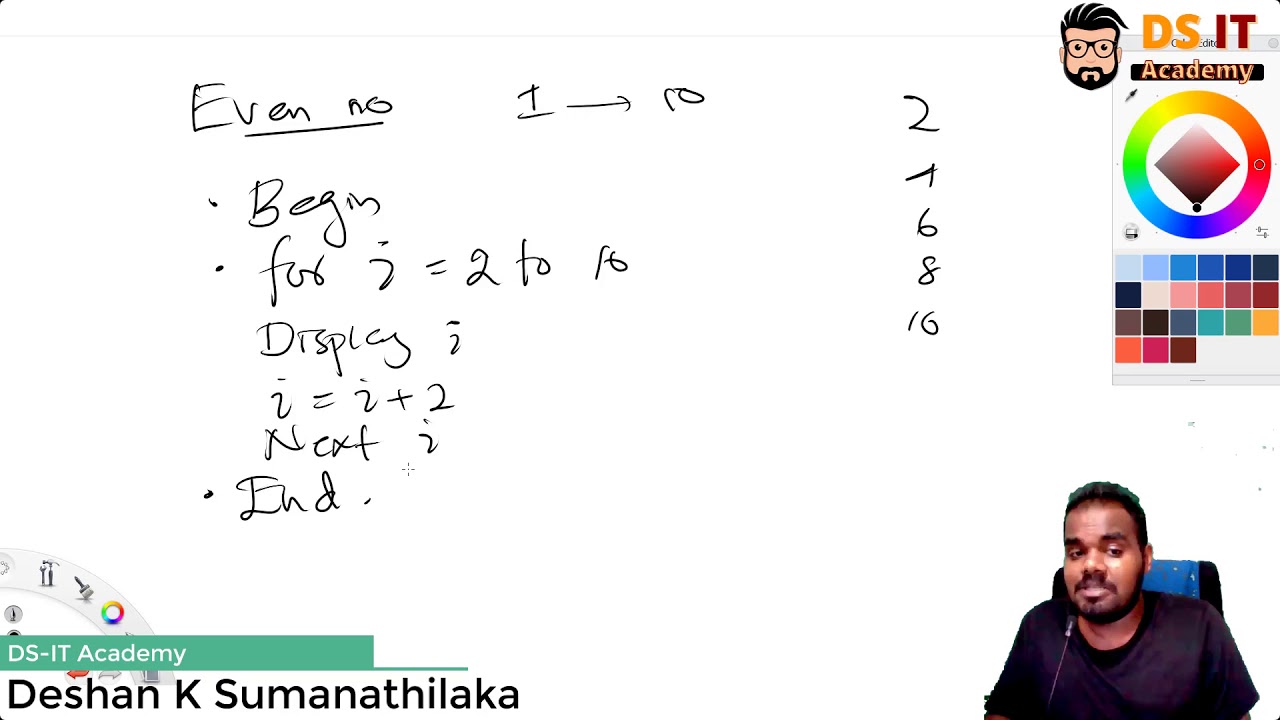 Pseudo Code with Loop For... Next... || explained in Sinhala || OL AL ICT