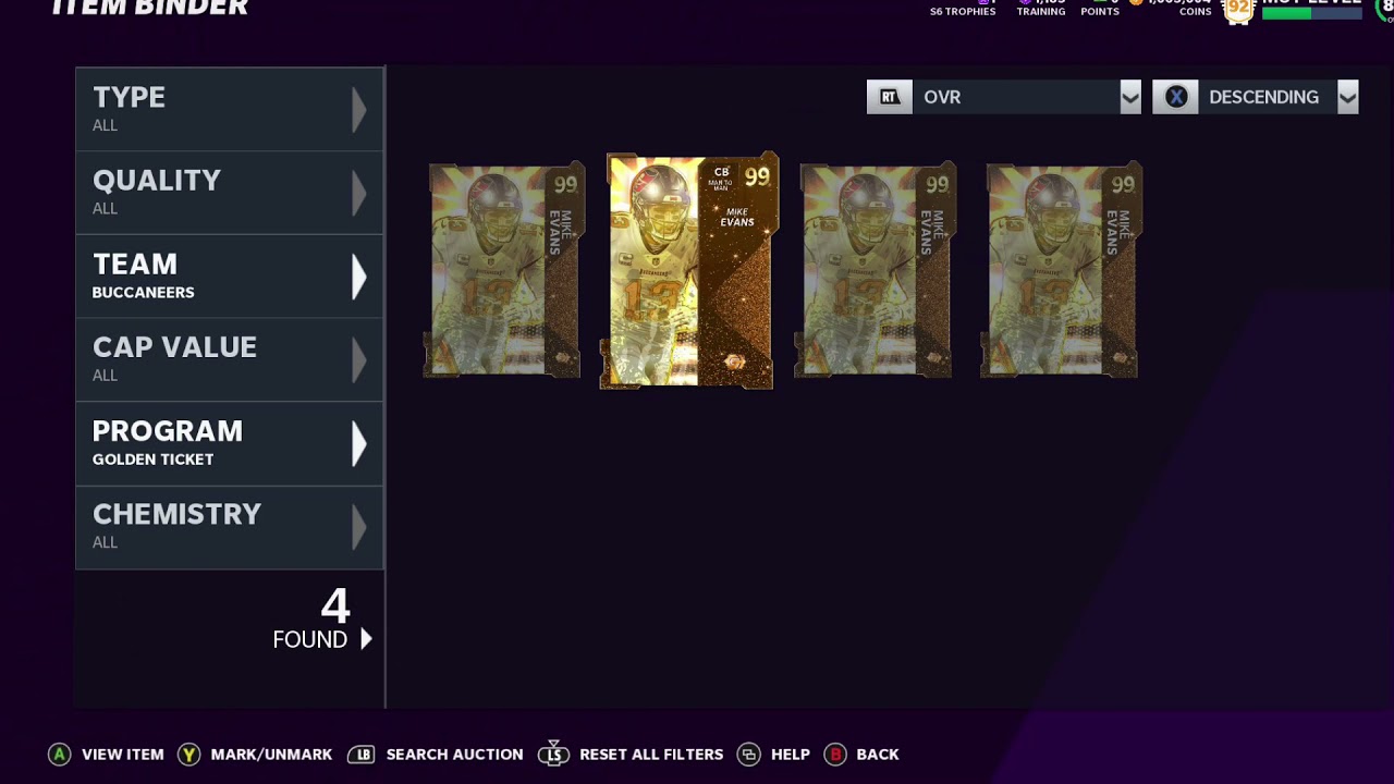 MADDEN 21 - MIKE EVANS GT GIVEAWAY XBOX ONE ( 4 SEPARATE WINNERS )