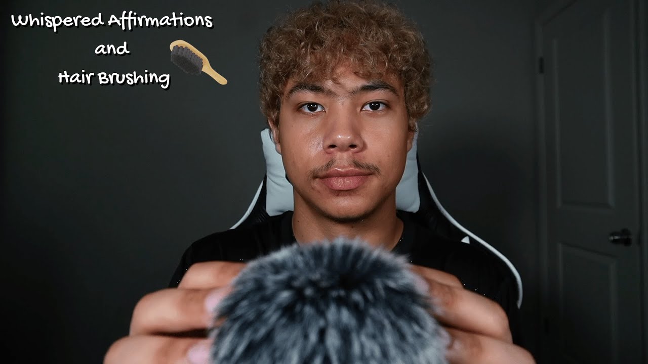 ASMR Whispered Positive Affirmations and Hair Brushing for Sleep 😴