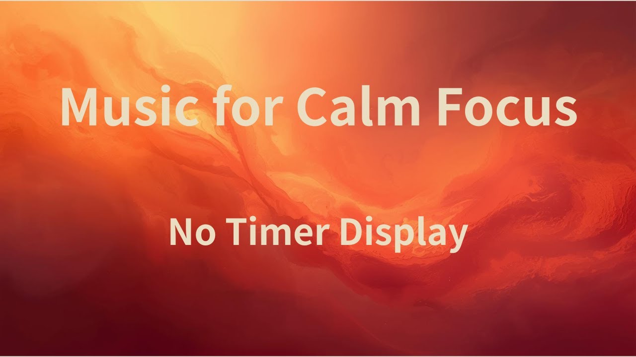 Sunset Orange ❘ Focus with Pomodoro 25/5 | Deep Work Music | Screen Uncluttered (No Timer)