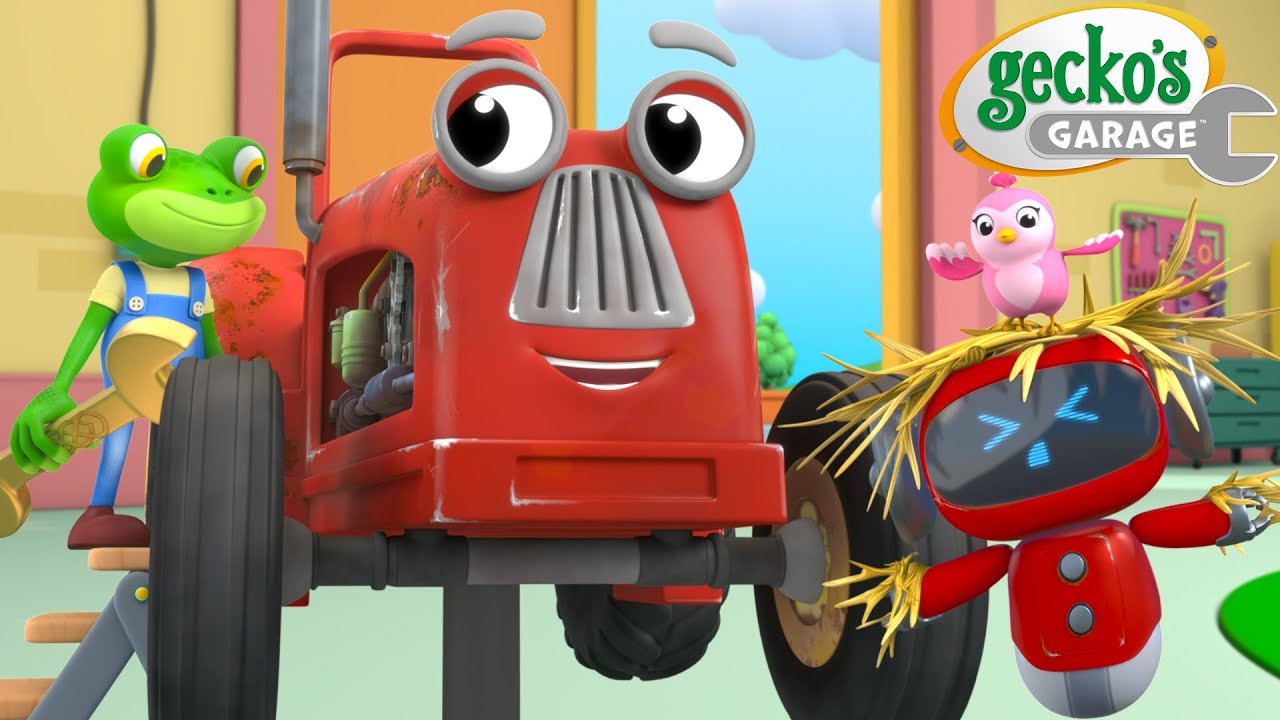 Telaşlı Traktör Trevor'ın Tamiri 🚜🔧| 🐸 Gecko'nun Garajı - Çocuklar için Kamyonlar