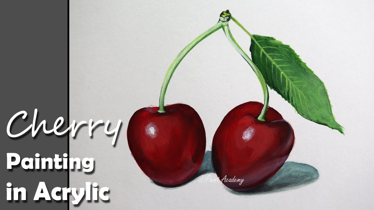 How to Paint cherries in Acrylic