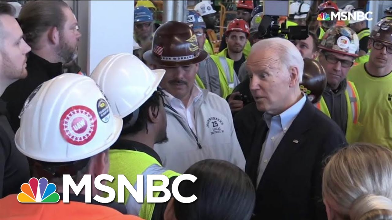 Biden Confronts Man Who Accuses Him Of Wanting To Take His Guns Away | Andrea Mitchell | MSNBC