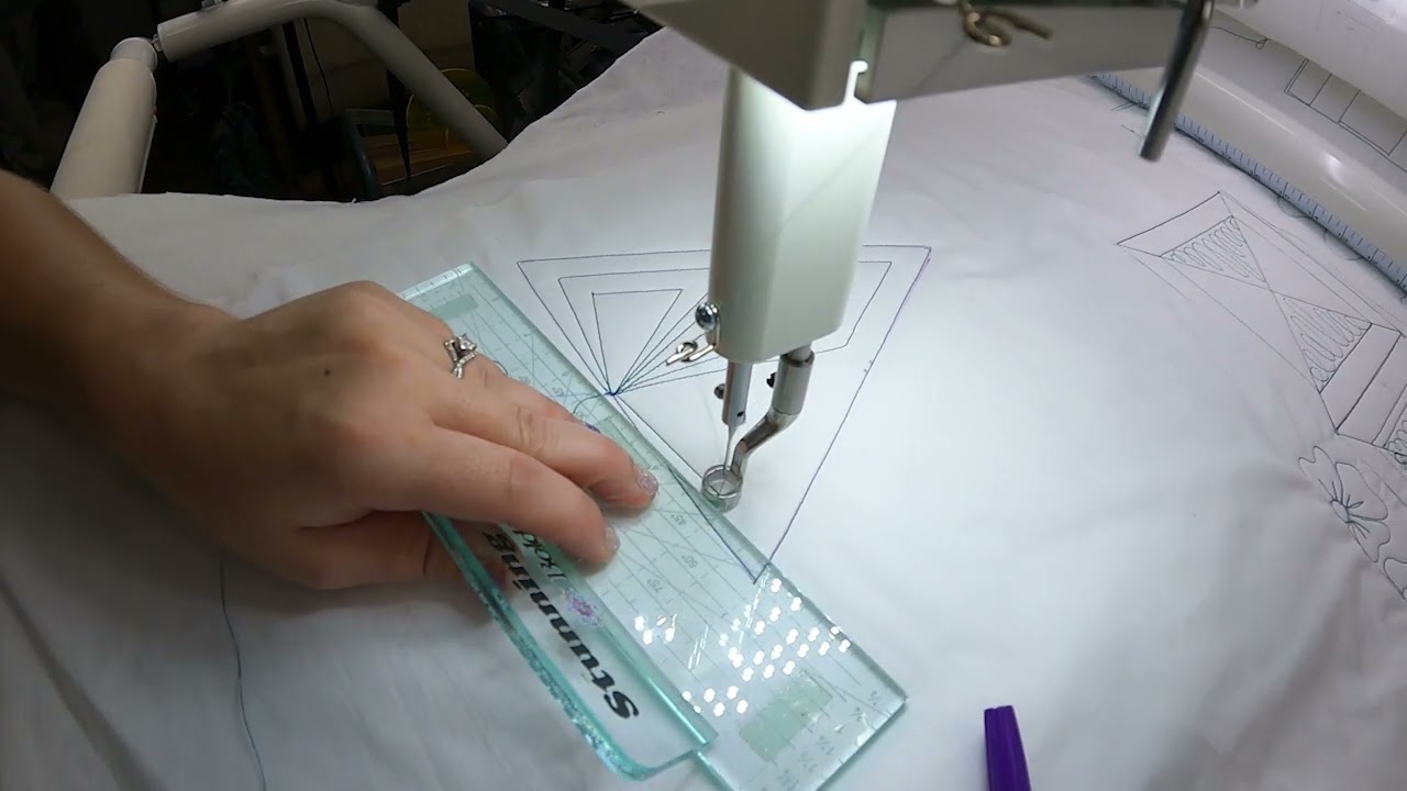 Ruler work in a Triangle Design