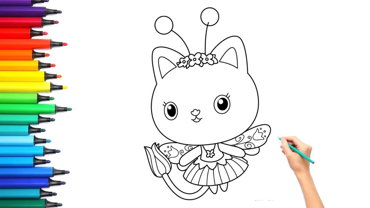 Kitty Fairy From Gabby's Dollhouse | Gabby's Dollhouse Drawing 