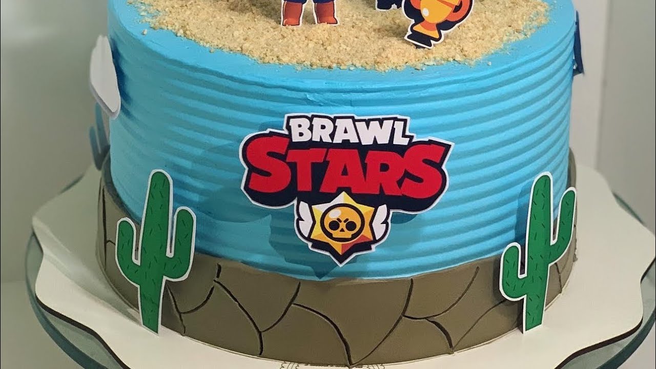BOLO BRAWL STARS COM CACHEPOT / CHANTININHO