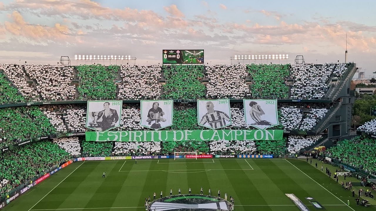 🔥💚¡BRUTAL: ASÍ SONÓ EL HIMNO DEL REAL BETIS VS  AC FIORENTINA SEMIFINAL DE CONFERENCE LEAGUE!