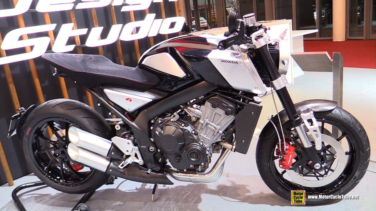 Honda CB4 Concept Bike - Walkaround - 2015 Salon de la Moto Paris Walkaround