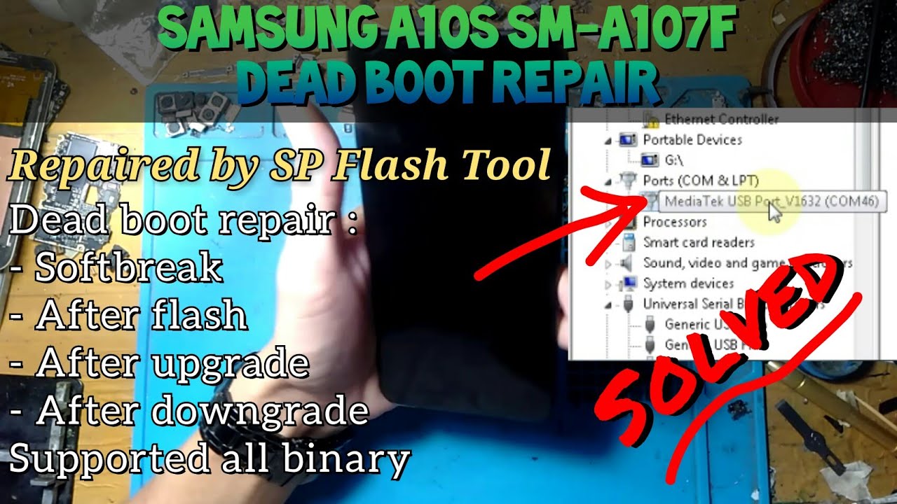 Samsung A10s A107F Dead After Flash | Dead Boot Repair by SP Flash Tool @mobilecareid