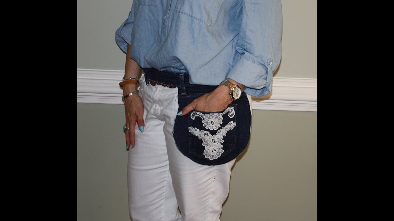 Refashion Jeans into a Cute Hip Bag