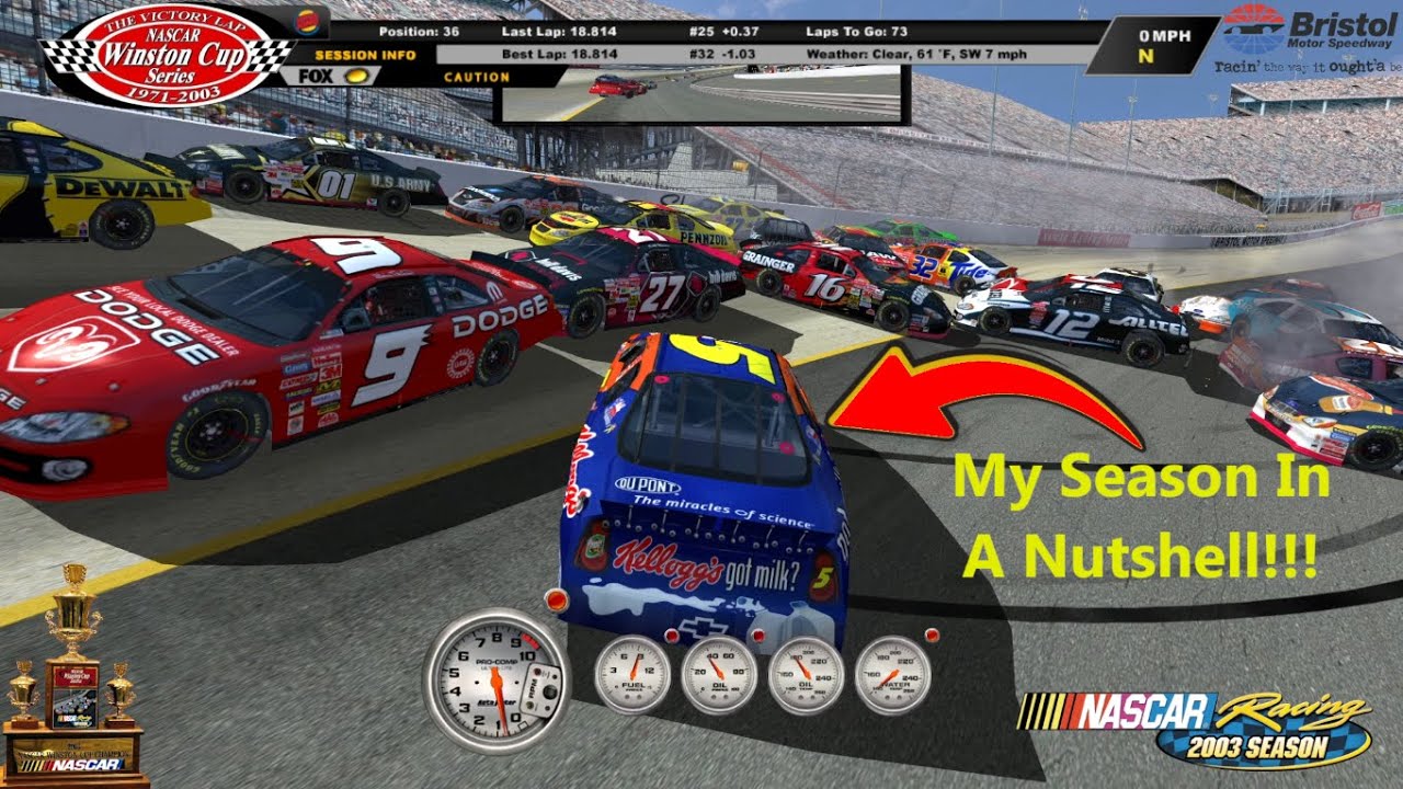 Nascar Racing 2003 Winston Cup Season - Bristol Motor Speedway Food City 500 Race 6!!!