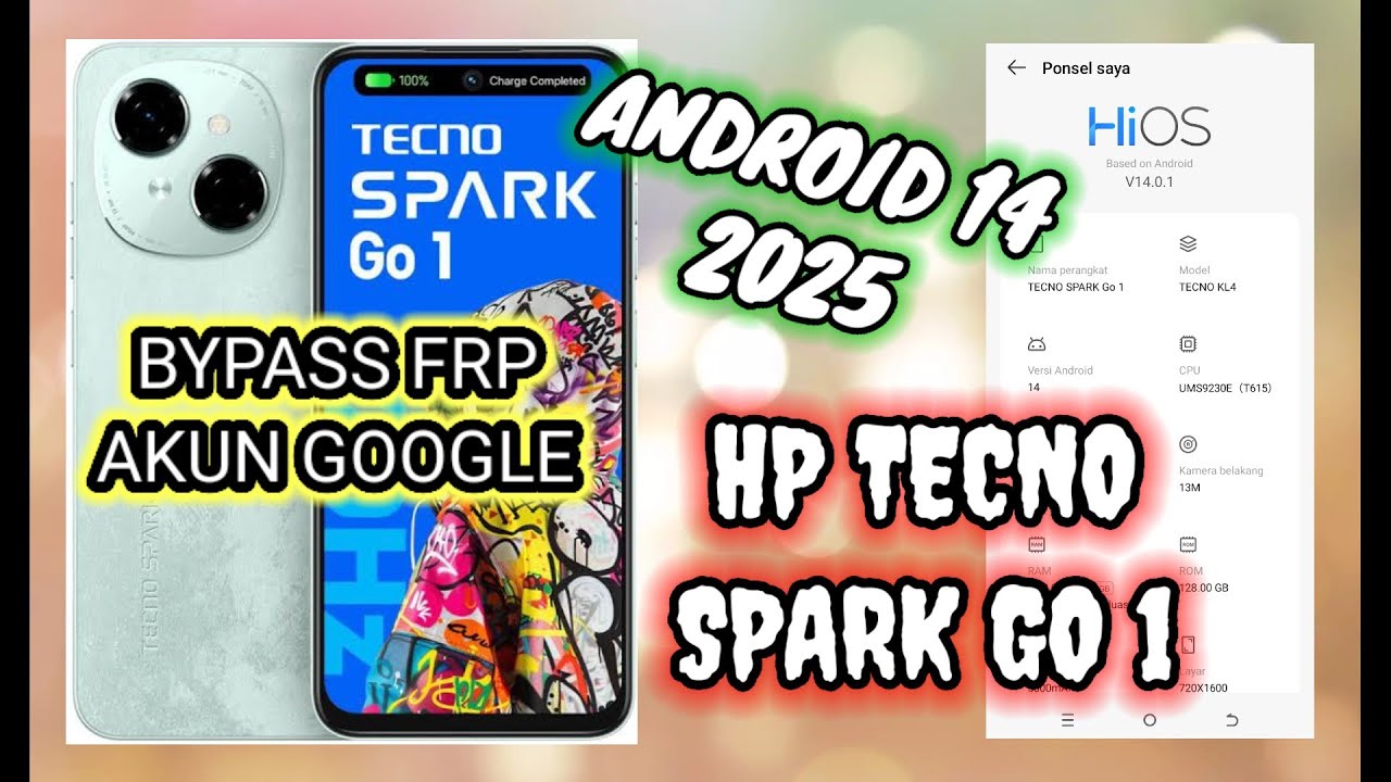 BYPASS FRP HP TECNO SPARK GO 1 ANDROID 14 TERBARU 2025