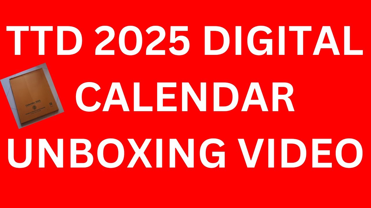 TTD 2025 DIGITAL 6 SHEET CALENDAR UNBOXING VIDEO