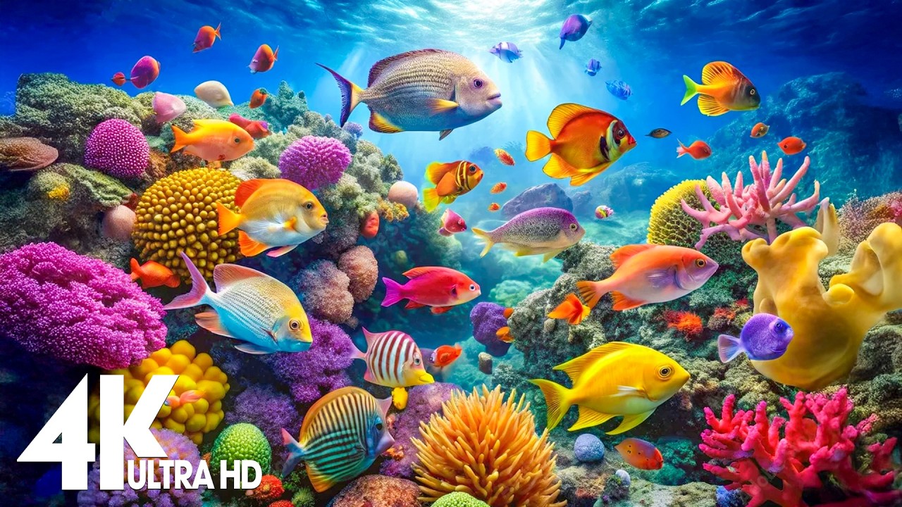 Amazing 4K Ocean Adventure - Dive Deep and Marvel at Sea Animal in The Best 4K ULTRA HD Aquarium