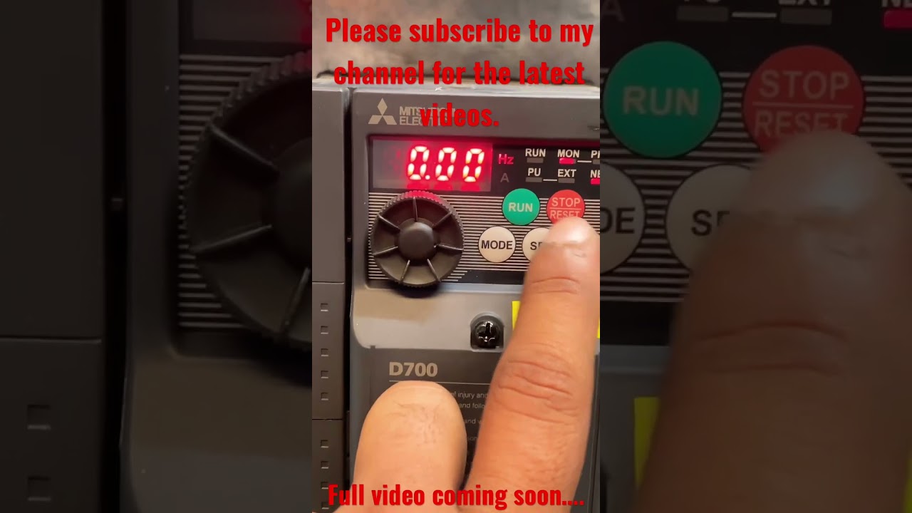 Mitsubishi D700 VFD | VFD | Mitsubishi | BOSS Vlogs